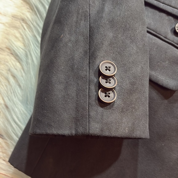 Michael Kors Black Faux Suede Suit Jacket sz 10 - Picture 6 of 9